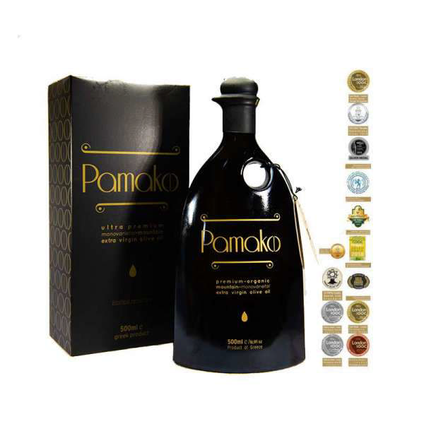 Pamako Monovarietal Olivenolie Øko. 500 ml. i gaveæske