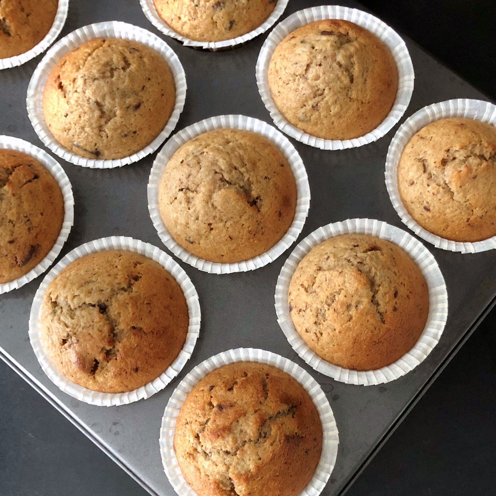Bananmuffins med olivenolie og honning Kreta Mad